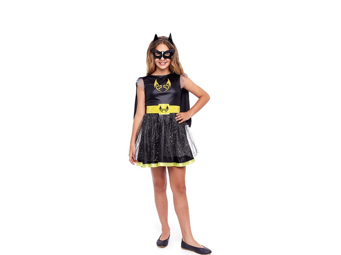 Partilandia Disfraz Superheroína Mujer Bat Girl Murciélago Capa