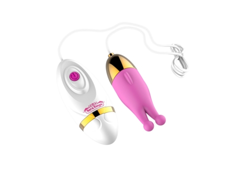 Vibrador de masaje de silicona con control remoto con cable con 12 modos para mujeres (rosa) VEANXIN