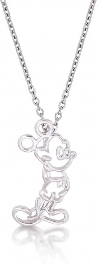 Disney By Couture kingdom mickey mouse bordes en oro blanco colgante collar dsc004