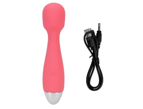 Vibrador de masaje de silicona recargable por USB con 10 modos de vibración para mujeres (naranja) VEANXIN