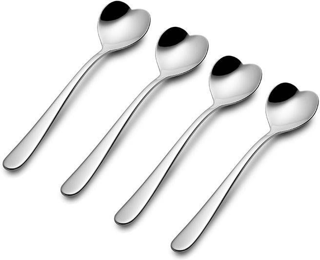 Juego de 4 Cucharaditas A DI ALESSI Big Love Inox (Gris - Acero Inox - 14.5 cm)