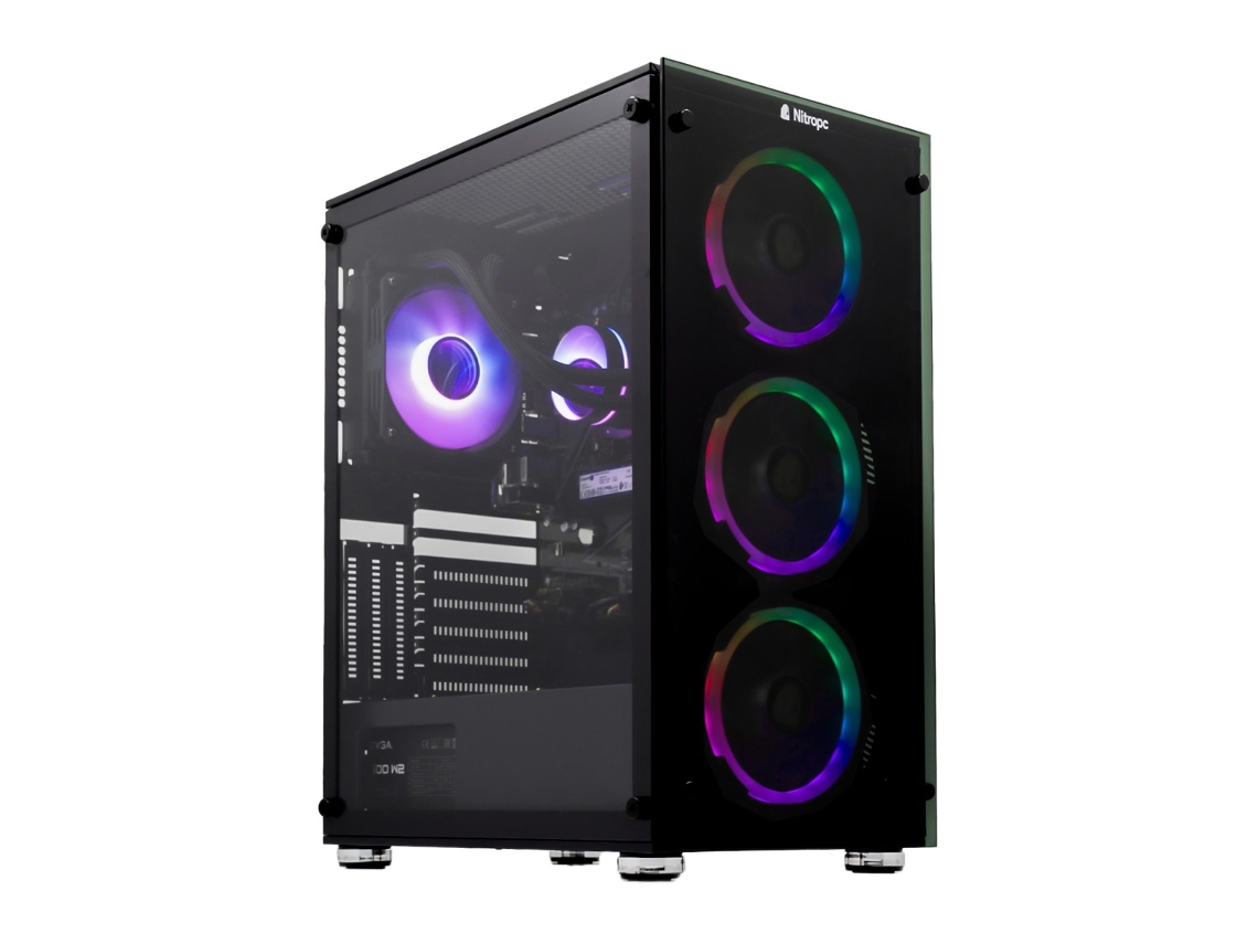 PC Gaming completo Nitropc Pack Bronze Plus - AMD Ryzen 5 Pro 4650g, RAM 16GB, SSD 480GB, HDD 1TB, Monitor 22 + accesorios, Windows 11