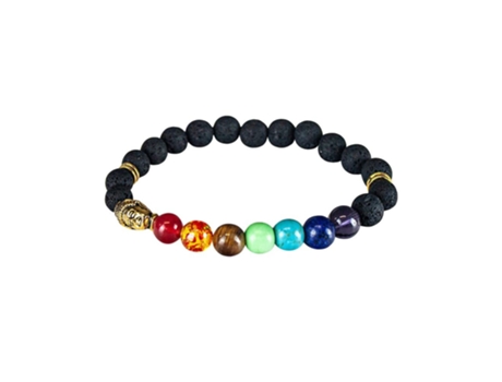 Pulsera Chakra Con Detalles Dorados