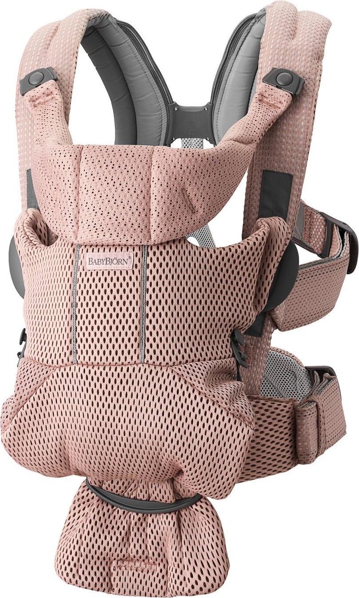 Babybjörn Porta Bebé move malla 3d rosa palo mochila old pink mesh