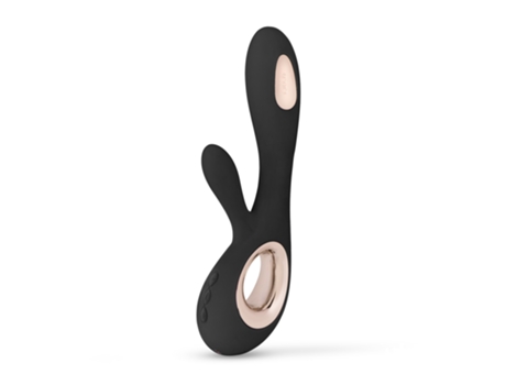 Vibrador 'Rabbit LELO Soraya Wave Negro Lujoso (Tecnología Wavemotion)