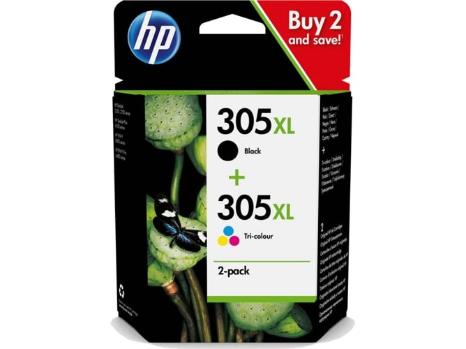 Pack Cartuchos HP 305 XL negro y colores