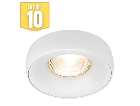 Conjunto de 10 puntos LED blancos alfa GU5.3/GU10 Ronde Salt IP20 BRAYTRON