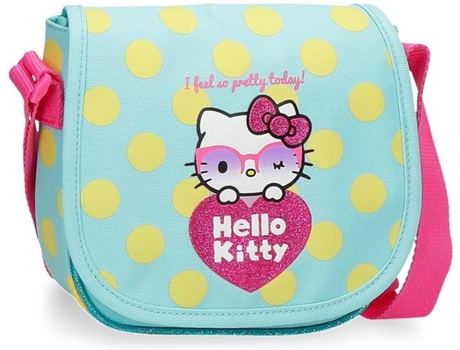 Hello Kitty Pretty glasses bandolera con solapa verde 17x15x4 cms 17 15 4