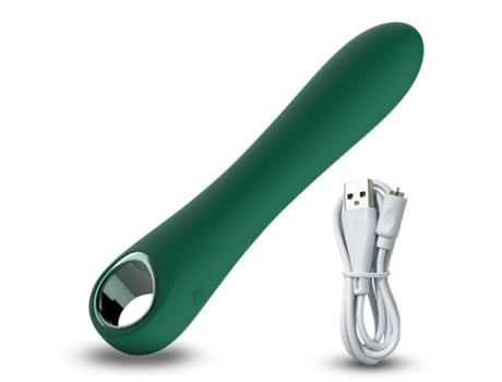 Vibrador de masaje recargable de 10 frecuencias para mujer (verde) VEANXIN