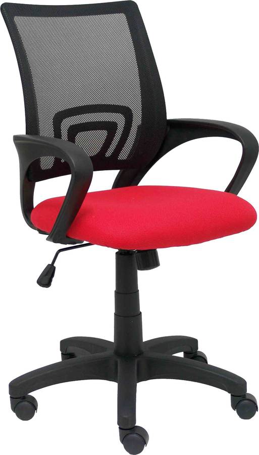 Silla Operativa PYC Vianos  Rojo (Brazos Ajustables - Malla)