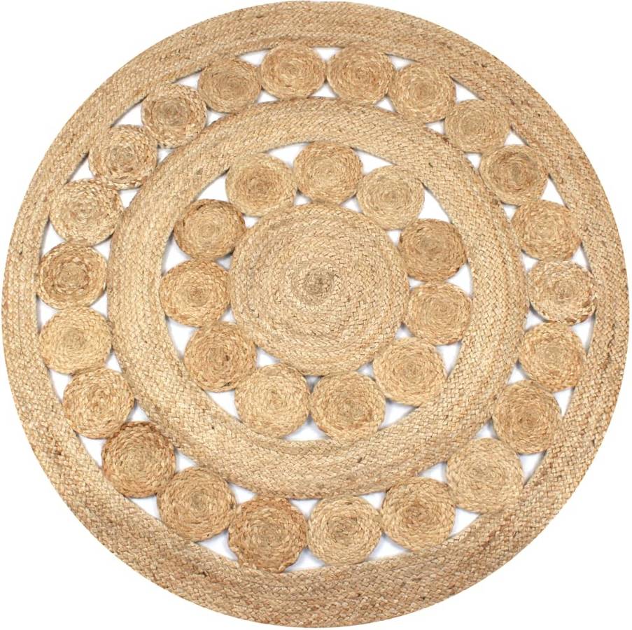 Alfombra VIDAXL Circular (Beige - Yute - 15 cm)