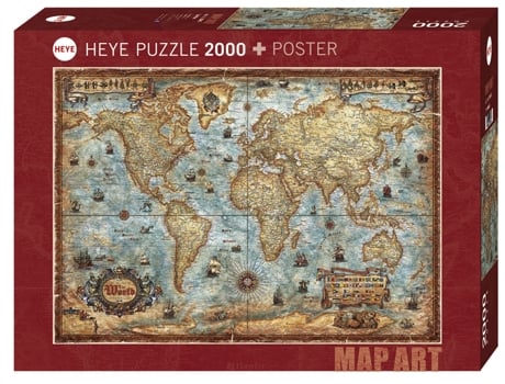 Puzzle 2000 Pcs Map Art The World (9 años)