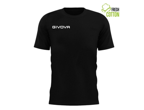 Camiseta Unisexo GIVOVA (2XL - Algodón - Negro)