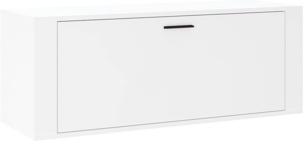 vidaXL Mueble zapatero pared madera contrachapada blanco 100x35x38 cm –  Pensando en Casa
