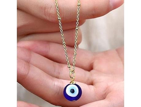 Collar de ojo azul auspicioso Collar colgante de ojo mal