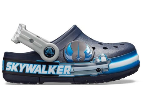 Zuecos CROCS Fun Lab Luke Skywalker Lights K Clog Bebés (24-25 - Azul)