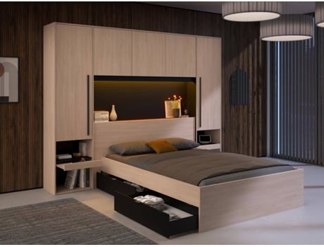 Maison Exclusive Cama de palets de madera maciza de pino gris 140x190 cm