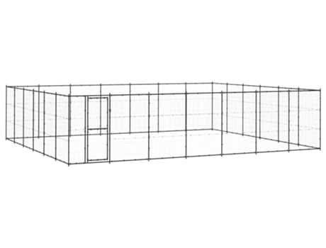 vidaXL Perrera de exterior de acero 50,82 m²