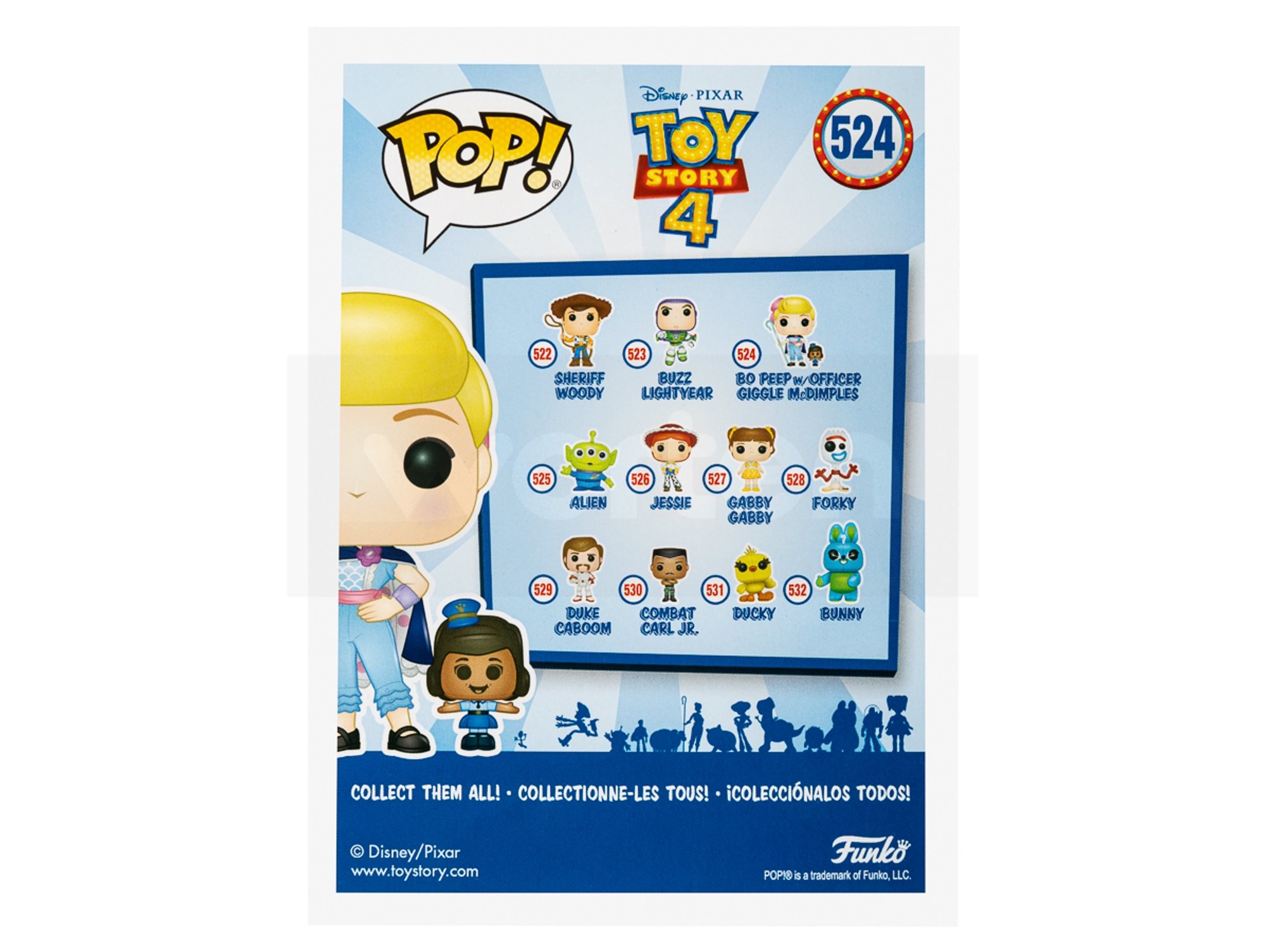 Figura Funko Pop Disney Toy Story 4 Bo Peep And Officer Mcdimples 