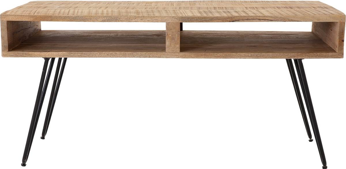 Mesa de Centro WOMO-DESIGN Malmö Madera Negro, Marrón  (100 x 50 x 49 cm)