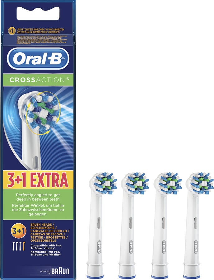 Recargas de Cepillo de Dientes ORAL-B Cross Action 3 + 1 Un