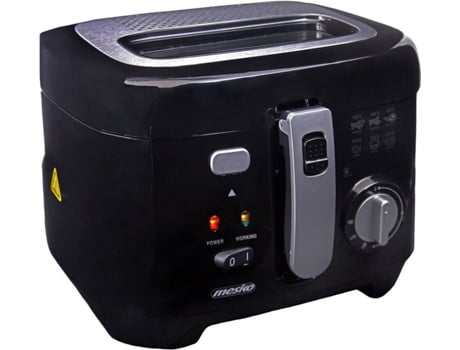 Freidora Mesko Ms4908 2.5 1800 w compacta 25 litros cubeta desmontable lavable antiadherente libre bpa 1800w negro 0 4908 2.5l