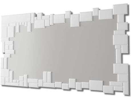 Espejo de Pared DEKOARTE Rectangular (Blanco - 120x70cm)