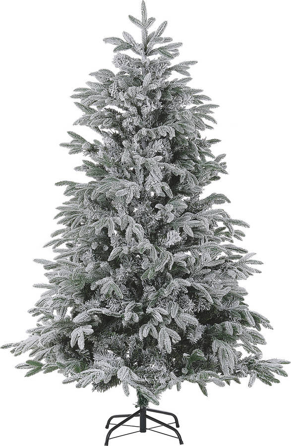 Árbol de Navidad BELIANI Bassie con Efecto de Nieve (PVC - Blanco - 130x130x180 cm)