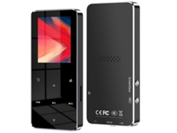 CHRONUS Reproductor MP3 con Bluetooth 4.2, Botones Táctiles con Pantalla de 1.8 Pulgadas, Altavoz Reproductor de Música Digital con Grabador de Radio FM HiFi (16GB)(Negro)