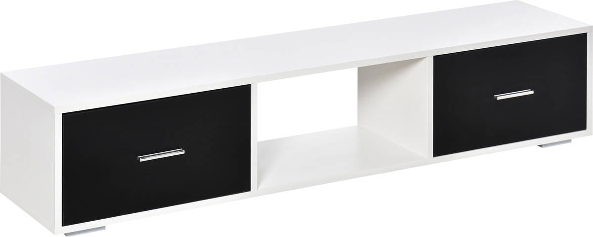 Mueble TV HOMCOM 839-093 (Blanco - Aglomerado de Madera - 140x30x32 cm)