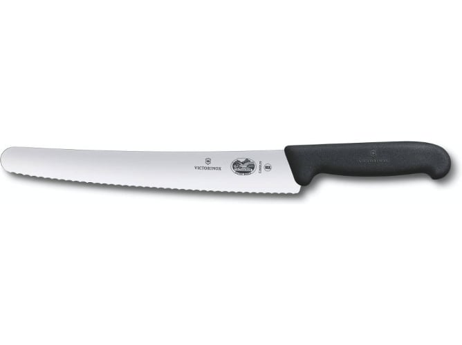 Victorinox Cuchillo Para repostería con filo dentado y mango antideslizante fabricado en acero inoxidable apto el lavavajillas color negro sierra 26