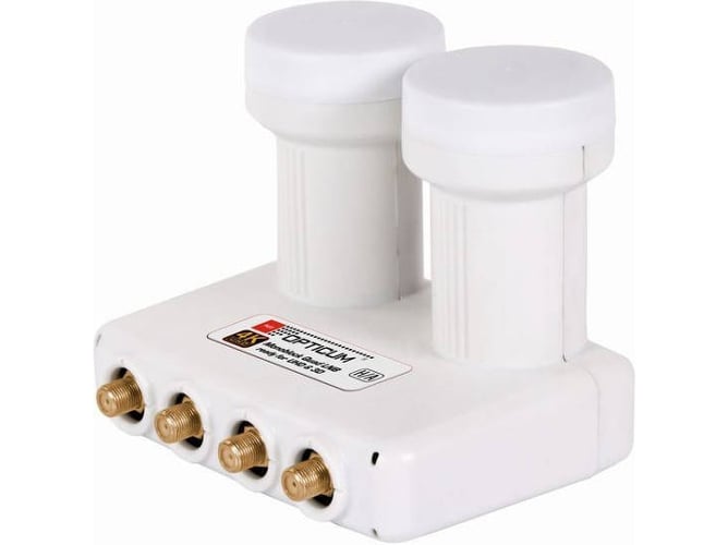 Red Opticum 04h monoblock quad lnb 0.1db doble cabezal 4 participantes y 2 diseqc integrado 3d uhd 4k ready astra hotbird incl convertidor de baixo lmqp04h