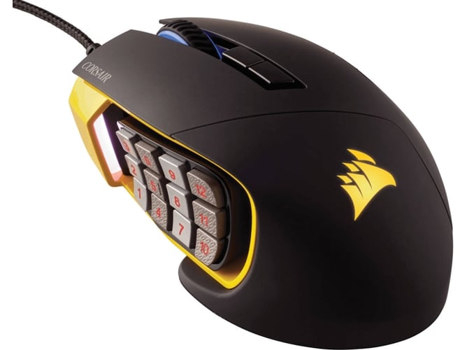 Ratón Gaming CORSAIR CORSAIR SCIMITAR PRO RGB (16000 dpi - Negro)