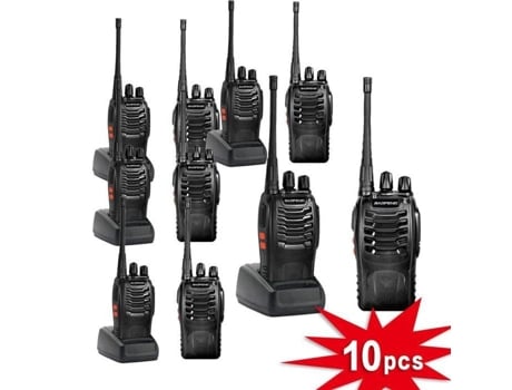 10 piezas Walkie Talkie Baofeng Bf-888S UHF 400-470Mhz Radio 2 vías 16Ch 5W