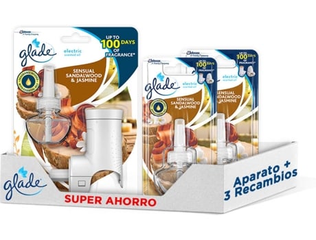 Glade® Ambientador Con aceites esenciales aroma bali hasta 100 difusor recambio pack de 1 3