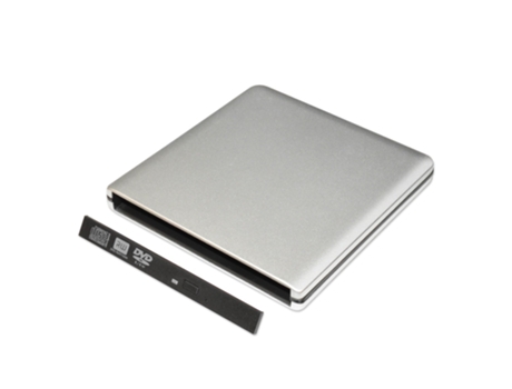 Unidad Óptica de Dvd Externa de Alumínio SLOWMOOSE USB 3.0 Gabinete Sata Ii Plateado