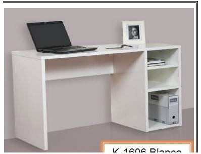 Escritorio MD BLOCK (Blanco - 120x75cm - MDF)