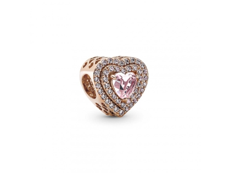 PANDORA Charm Corazones Nivel s Glitter Oro Rosa Joyas PANDORA Timeless