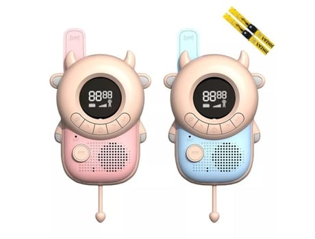 Walkie Talkie Prumay para niños, Walkie Talkie portátil de 22 canales con linterna LCD retroiluminada, carga USB