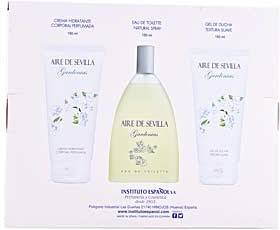 Cofre AIRE SEVILLA Gardenia Edt Spray 150 ml + Loción Corporal 150 ml + Gel de Ducha 150 ml