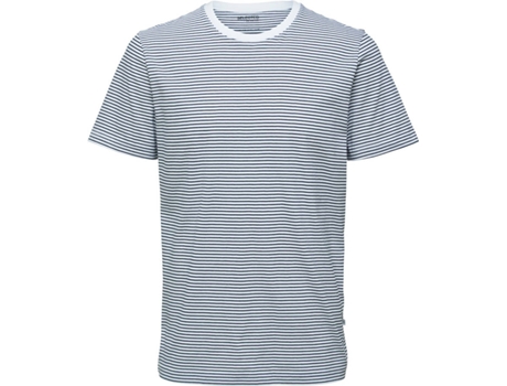 T-shirt SELECTED Algodón Hombre (S - Blanco)