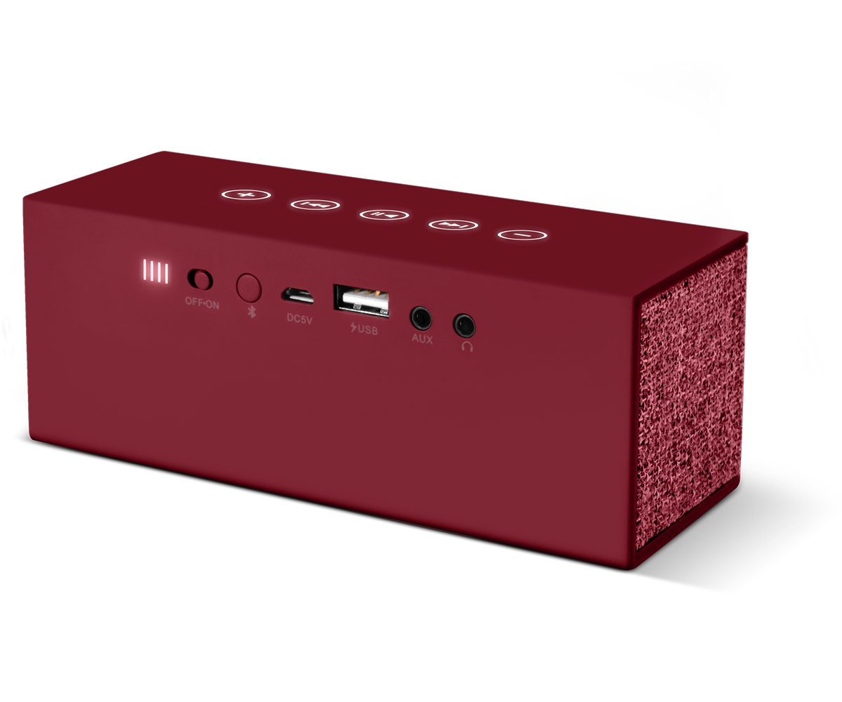 Altavoz N Rebel rockbox brick fabriq edition ruby con bluetooth freshn color rojo 1rb3000ru 12 w autonomía 20