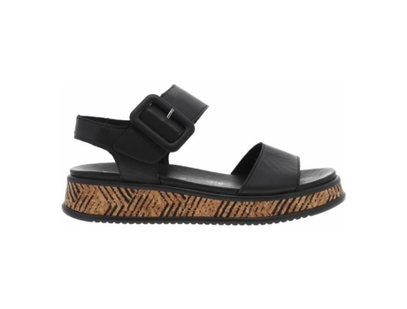 Sandalias de Mujer RIEKER Piel Negro (37)