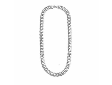 5/7/9/mm Hombres Collar de acero inoxidable Plata de plata