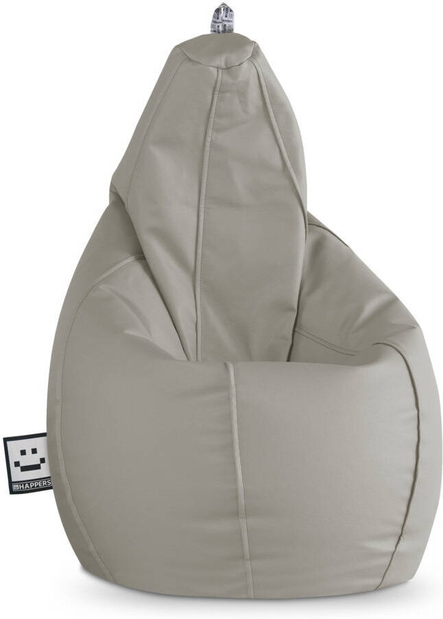 Happers Puff Pera polipiel interior gris claro xxl 90x90x135