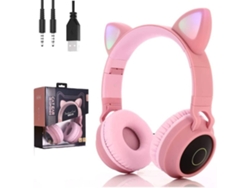 CUICH-auriculares inalámbricos con Bluetooth para niños, cascos luminosos inalámbricos con ranura para tarjeta SD, Radio Fm, plegables para ordenador portátil