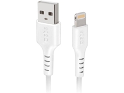 Cable de Cargador SBS (Lightning - USB - 1 m - Blanco)