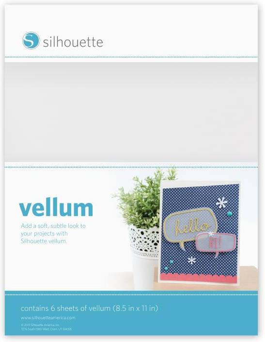 Silhouettes Vellum Papel blanco 8.5x11inch decorativo