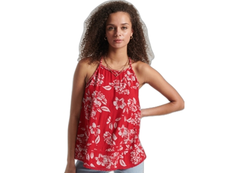 Top para Mujer SUPERDRY (XS - Algodón - Rojo)