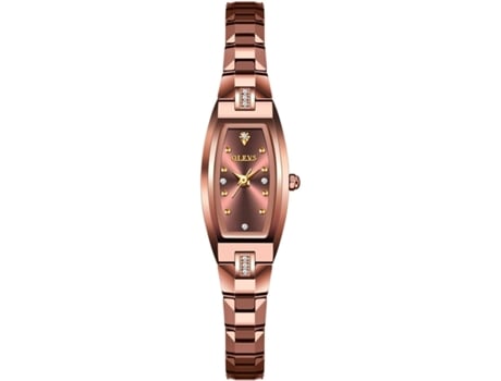 VEANXIN Reloj mecánico automático de Diamantes para Mujer Reloj Luminoso Resistente al Agua(oro rosa)
